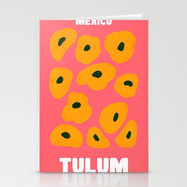 Tulum Mexico Pink Stationery Cards