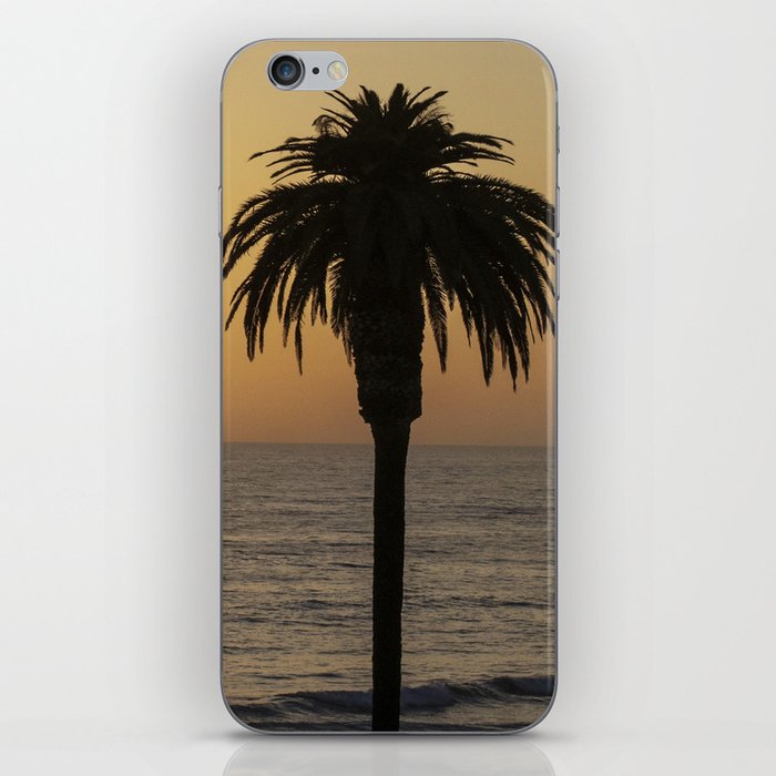 Glowing Palm Tree Sunset iPhone Skin