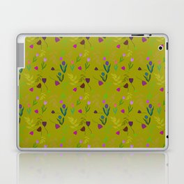 Green floral pattern Laptop Skin