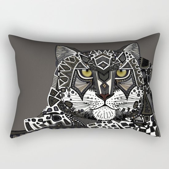 snow leopard lead Rectangular Pillow