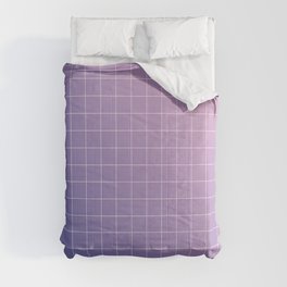 purple / pink - grid Comforter