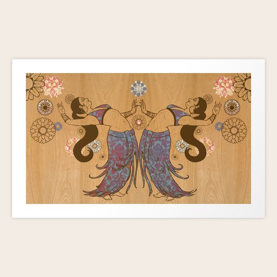 Floral Dancers Art Print