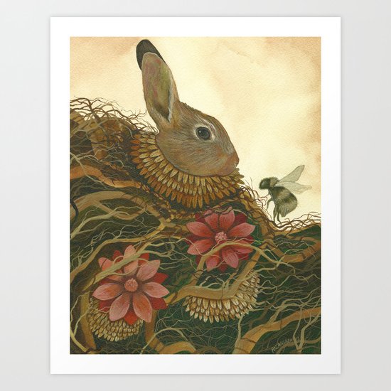 The Rabbit and the Bee Art Print
