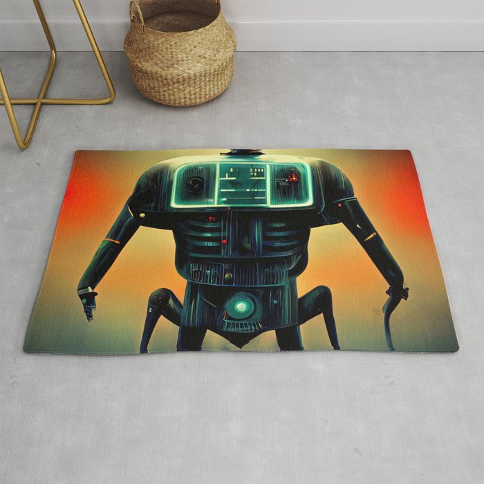 Retro-Futurist Robot Rug