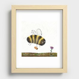 Bumble Bee & Honey Recessed Framed Print