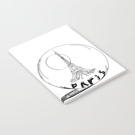 paris in a glass ball Notebook