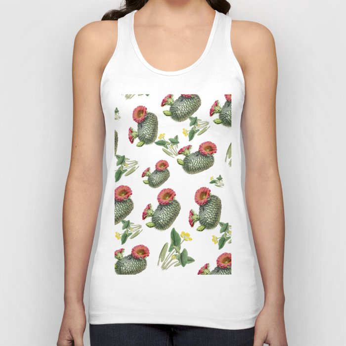 Spiny cactus flower and wild plants Tank Top