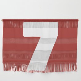 7 (White & Maroon Number) Wall Hanging