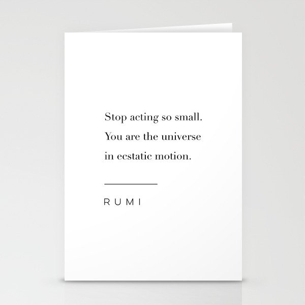 You Are The Universe by Rumi Stationery Cards