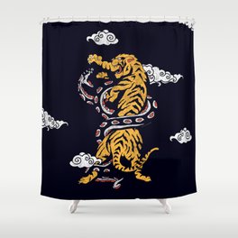 Tiger vs Snake Shower Curtain