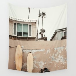 San Diego Surfing Wall Tapestry