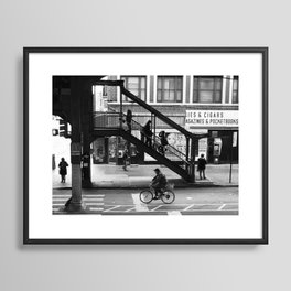 Astoria Framed Art Print | Architecture, Black and White, People, Photo 
