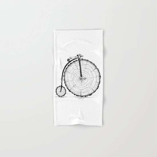 wooden bicycle Hand & Bath Towel