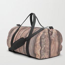 Background of old vertical wooden wall texture photo Duffle Bag