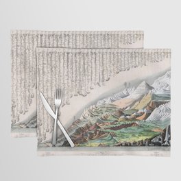 Rivers and Mountains of the World (1829) Placemat