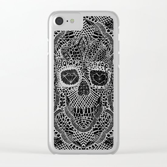 Lace Skull Clear iPhone Case