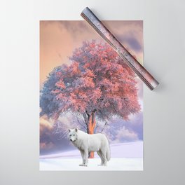 White Wolf in Winter Wrapping Paper