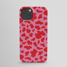Cow Print in Pink and Red iPhone Case