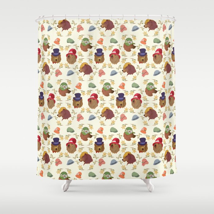 Bears and Hats Shower Curtain