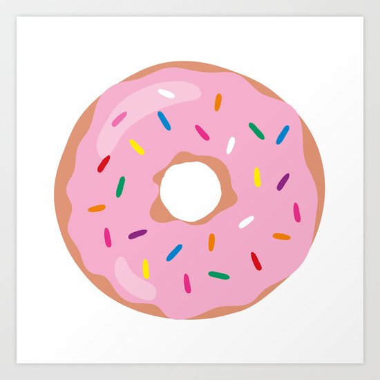 Sprinkled Donut Art Print