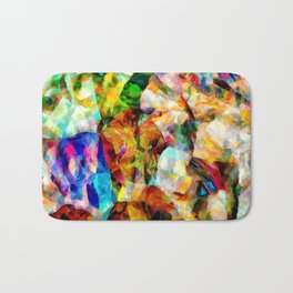 Green Gold and Purple Jewel Tones and Earth Abstract Bath Mat | Abstract, Modernart, Dreamscape, Greenabstract, Montage, Greenbrown, Contemporary, Jewelabstract, Graphicdesign, Purplegreenart 