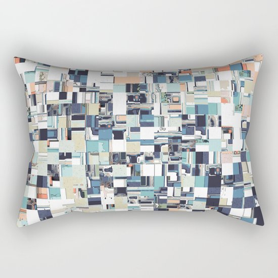 Abstract Jumbled Mosaic Rectangular Pillow