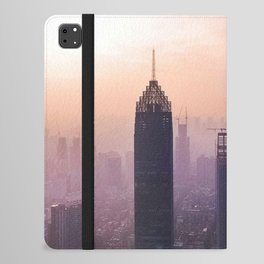 China Photography - Sunrise Over Tall Skyscrapers Down Town iPad Folio Case