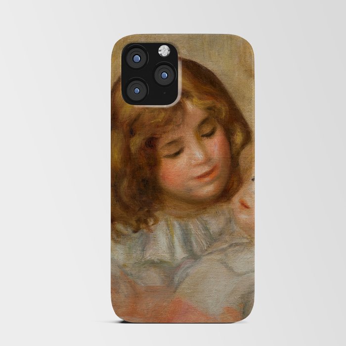 Little Girl with her Doll by Pierre-Auguste Renoir iPhone Card Case