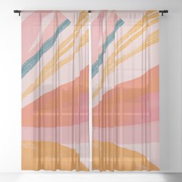 Abstract View Sheer Curtain