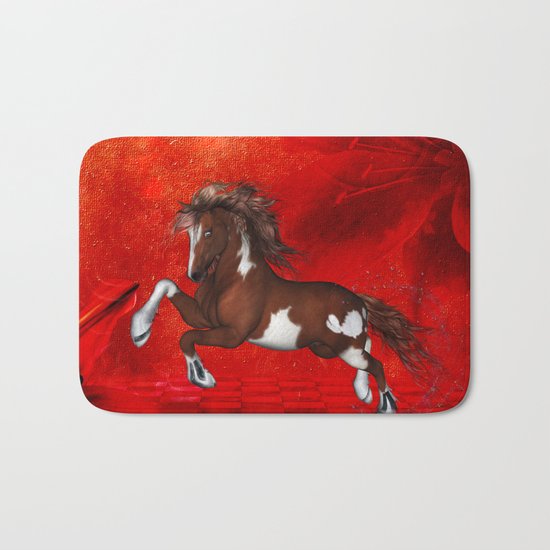 Beautiful wild horse Bath Mat