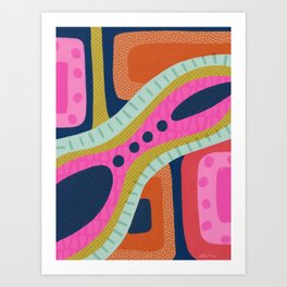 "Ant Tunnels" Abstract Art Print