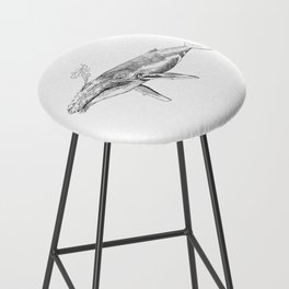 Humpback Whale with Bubbles Bar Stool