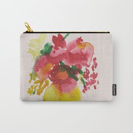 Yellow Vase Red Bouquet Carry-All Pouch