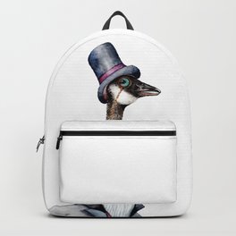 Victorian Gentleman Goose Backpack | Goose, Canadagoose, Watercolor, Victorian, Painting, Steampunk, Gentleman 