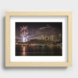 Fireworks in San Francisco Recessed Framed Print