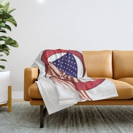 Love America Throw Blanket