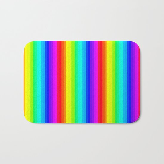 Rainbow Line #society6 Bath Mat