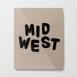 Midwest Linen Brown Metal Print
