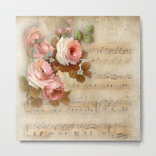 Vintage Music #5 Metal Print