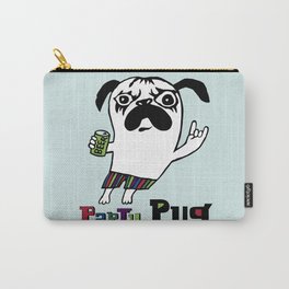 Party Pug Carry-All Pouch | Print, Graphicdesign, Beer, Dorm, Type, Alcohol, Room, Pugs, Pug, Partyon 