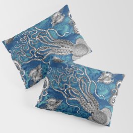 The Kraken (Blue, Square, Alt) Pillow Sham