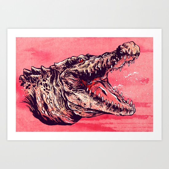 Wicked Croc Art Print