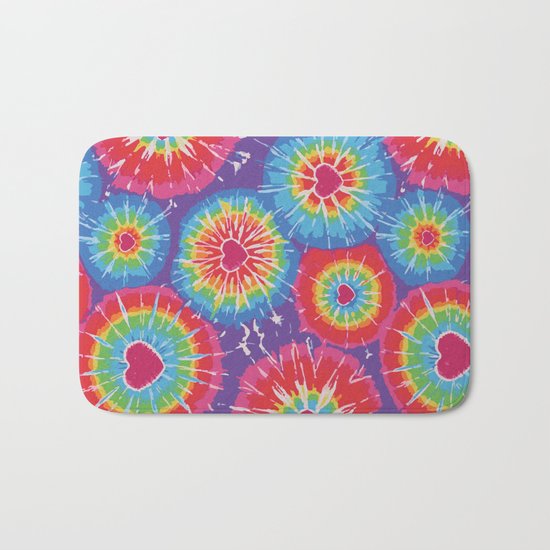 Love Tye Dye Bath Mat