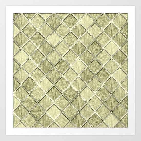 Colorful Seamless Rectangular Geometric Pattern III Art Print