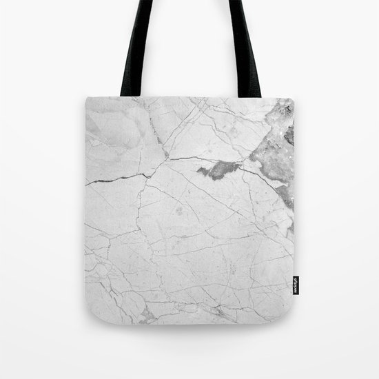 White Marble Tote Bag