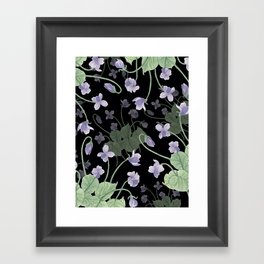 Nighttime Dancing Violets Framed Art Print