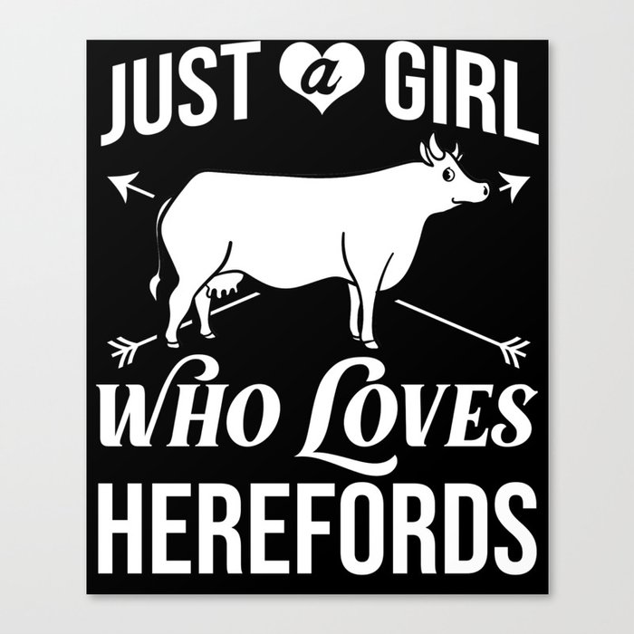 Hereford Cow Cattle Bull Beef Farm Canvas Print