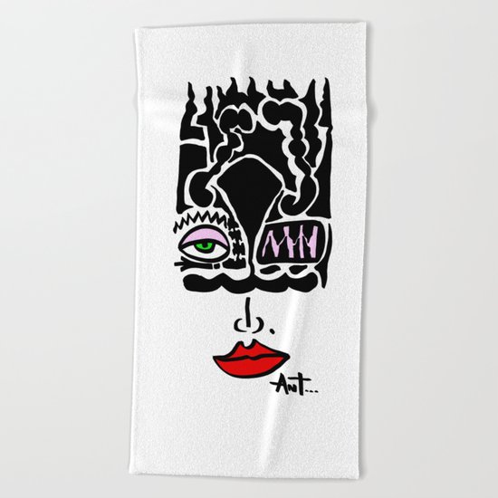 Selfie - Selfportrait - Portrait no background Beach Towel