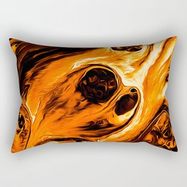 Abstract Gold Fire Paint IV Rectangular Pillow