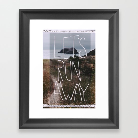 Let's Run Away: Cannon Beach, Oregon Framed Art Print